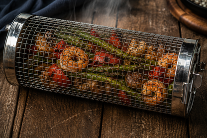 🔥 Panier Barbecue Inox — Vrai goût de BBQ
