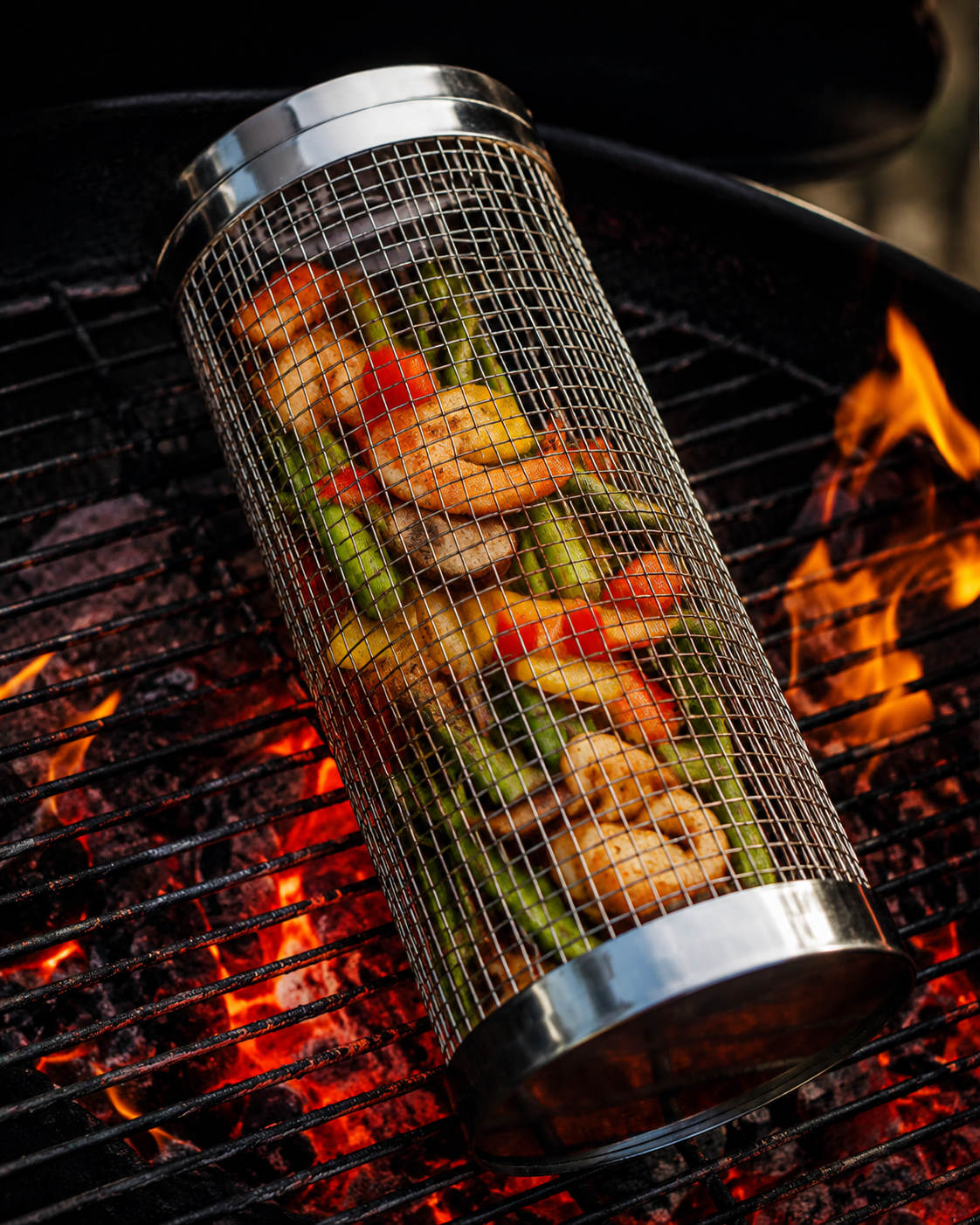 🔥 Panier Barbecue Inox — Vrai goût de BBQ
