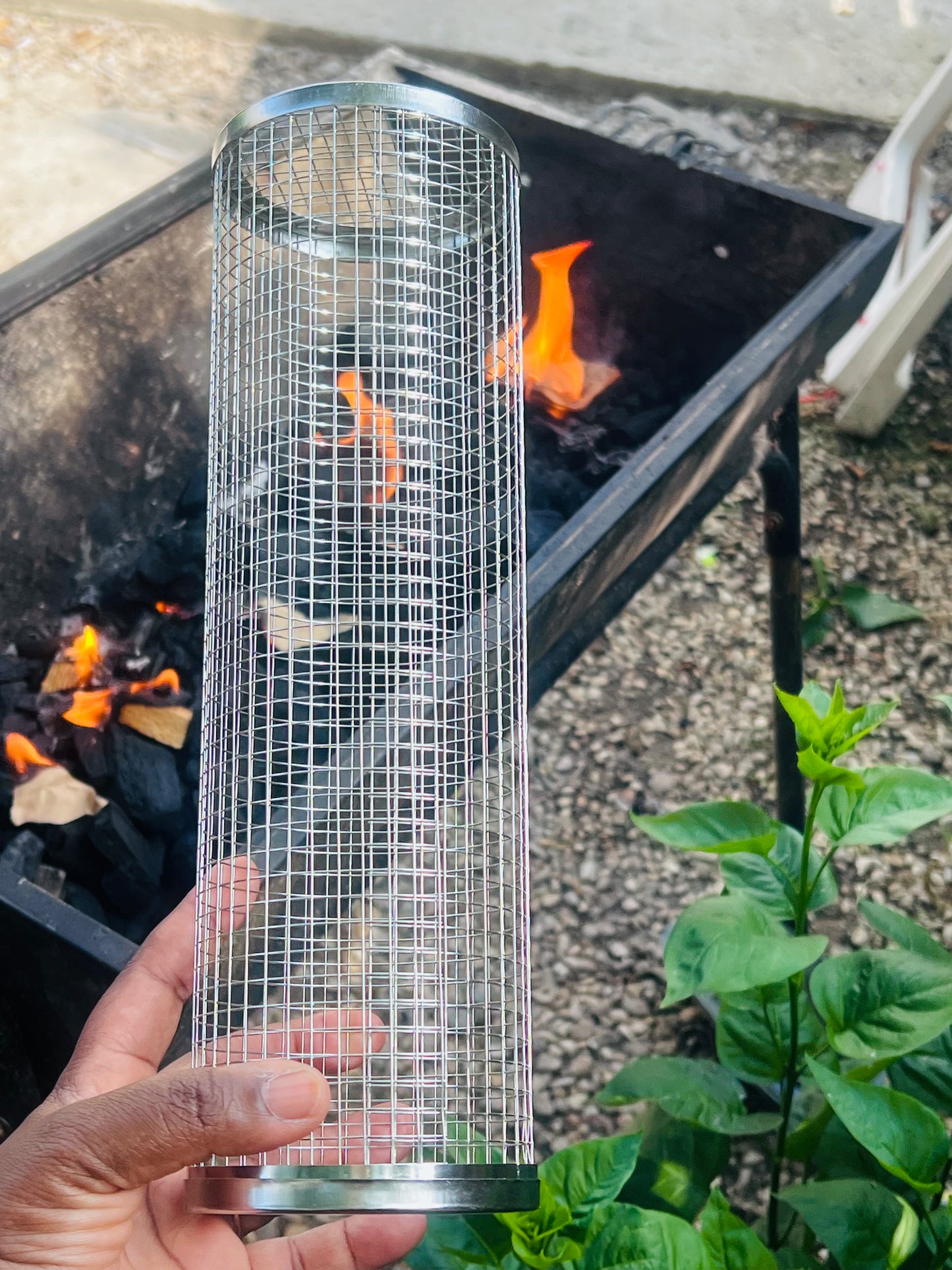 🔥 Panier Barbecue Inox — Vrai goût de BBQ