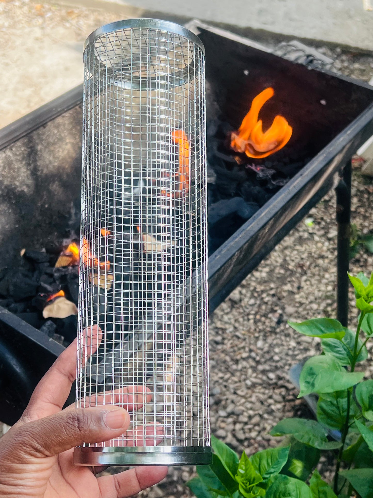 🔥 Panier Barbecue Inox — Vrai goût de BBQ