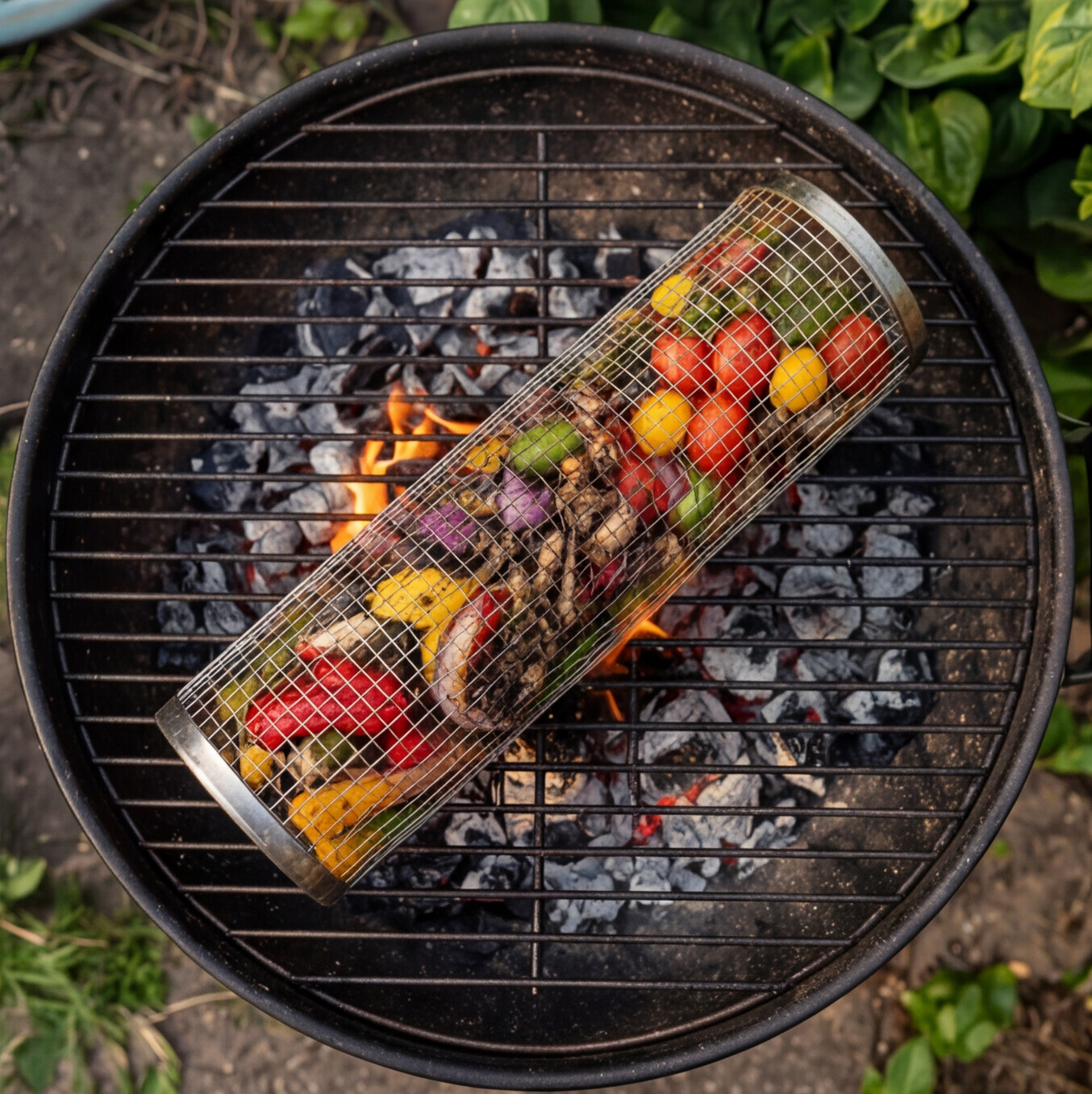 🔥 Panier Barbecue Inox — Vrai goût de BBQ