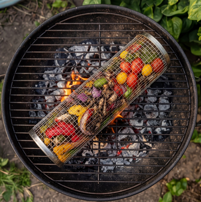 🔥 Panier Barbecue Inox — Vrai goût de BBQ
