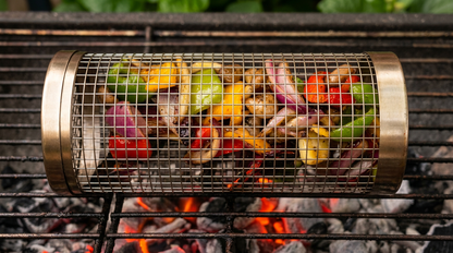 🔥 Panier Barbecue Inox — Vrai goût de BBQ
