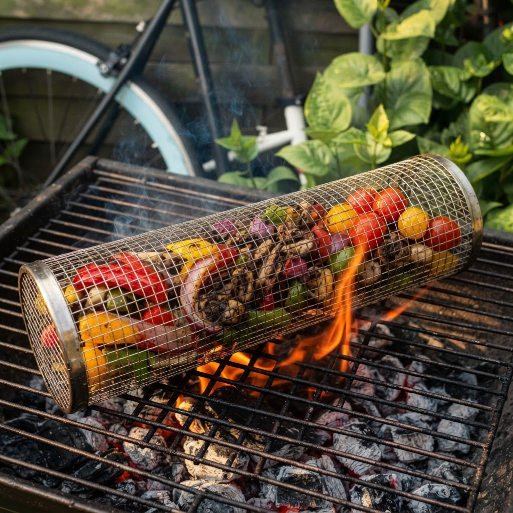 🔥 Panier Barbecue Inox — Vrai goût de BBQ